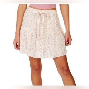 NWOT Indigo Rein short mini pink skirt Tulip print Summer Vacation SzJrM fits XS